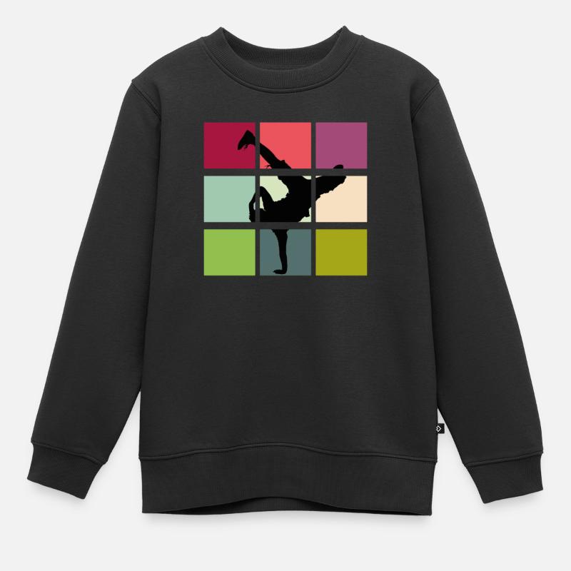 Breakdance breaker rétro bboy - Sweat Premium enfant bio - noir