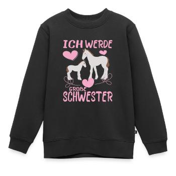große schwester - Kinder Premium Organic Sweatshirt - Schwarz - Vorne - AI Model Kid Female (0cm)