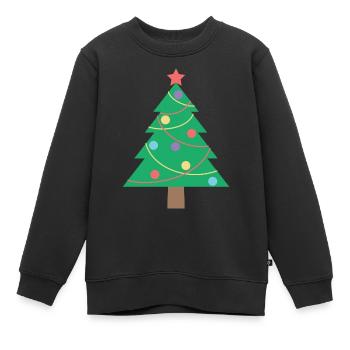Weihnachtsbaum - Kinder Premium Organic Sweatshirt - Schwarz - Vorne - AI Model Kid Female (0cm)