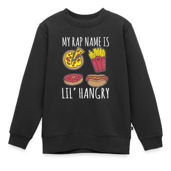 Mein Rap-Name ist Lil' Hangry - Kinder Premium Organic Sweatshirt - Schwarz - Vorne - AI Model Kid Female (0cm)