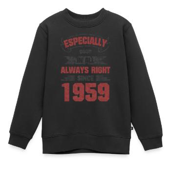 Besonders Gut 1959 Geboren Geburtstag Geschenk - Kinder Premium Organic Sweatshirt - Schwarz - Vorne - AI Model Kid Female (0cm)
