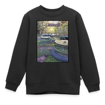 Chernobyl Amusement Park Cartoon - Kids Premium Organic Sweatshirt - black - Front - AI Model Kid Female (0cm)