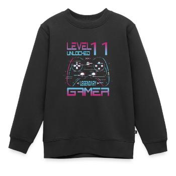 11. Geburtstag Level 11 Complete Retro Jungen Game - Kinder Premium Organic Sweatshirt - Schwarz - Vorne - AI Model Kid Female (0cm)