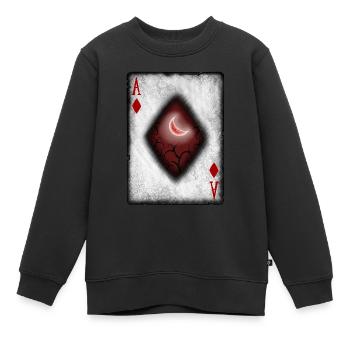 Ass Karo mit dem Mond - Kinder Premium Organic Sweatshirt - Schwarz - Vorne - AI Model Kid Female (0cm)