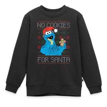 Sesamstraße Keine Kekse Für Santa Ugly Xmas - Kinder Premium Organic Sweatshirt - Schwarz - Vorne - AI Model Kid Female (0cm)