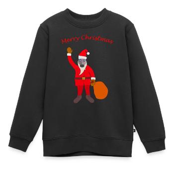 Pandémie Du Père Noël - Sweat Premium enfant bio - noir - Devant - AI Model Kid Female (0cm)