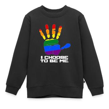 Coole schwule Identität - Kinder Premium Organic Sweatshirt - Schwarz - Vorne - AI Model Kid Female (0cm)