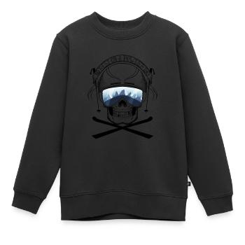 Keine Ruhe an einem Powdertag - Kinder Premium Organic Sweatshirt - Schwarz - Vorne - AI Model Kid Female (0cm)