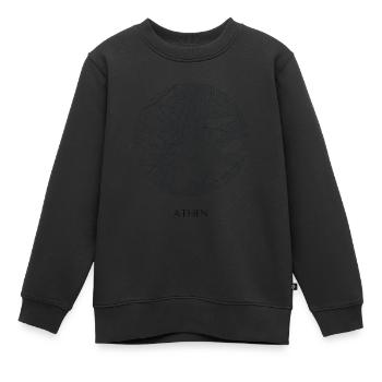 Karte von Athen im Kreis - Kinder Premium Organic Sweatshirt - Schwarz - Vorne - AI Model Kid Female (0cm)
