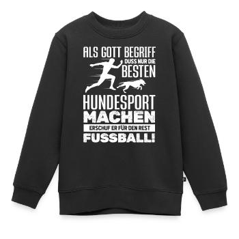 Hundesport Hundetraining Hundeschule Hundebesitzer - Kinder Premium Organic Sweatshirt - Schwarz - Vorne - AI Model Kid Female (0cm)
