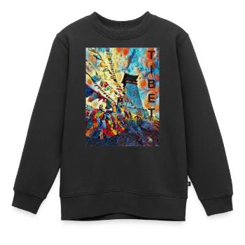 Tibet - Kinder Premium Organic Sweatshirt - Schwarz - Vorne - AI Model Kid Female (0cm)