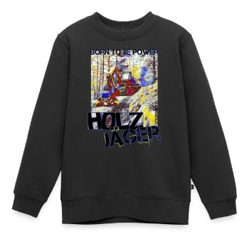 HARVESTER - Forsttechnik Traktor Wald XO683 - Kinder Premium Organic Sweatshirt - Schwarz - Vorne - AI Model Kid Female (0cm)