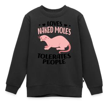 Chiot de sable - Sweat Premium enfant bio - noir - Devant - AI Model Kid Female (0cm)