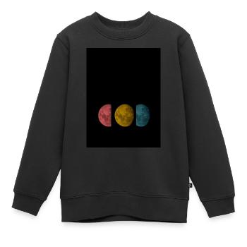 Mond - Kinder Premium Organic Sweatshirt - Schwarz - Vorne - AI Model Kid Female (0cm)