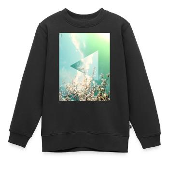 Sensation printanière - Sweat Premium enfant bio - noir - Devant - AI Model Kid Female (0cm)