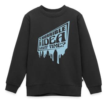 C’est une idée horrible - Sweat Premium enfant bio - noir - Devant - AI Model Kid Female (0cm)
