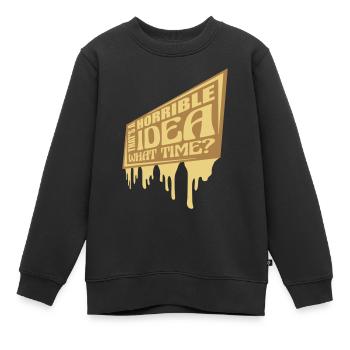 C’est une idée horrible - Sweat Premium enfant bio - noir - Devant - AI Model Kid Female (0cm)