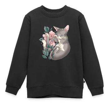 Shpynx Cat - Kinder Premium Organic Sweatshirt - Schwarz - Vorne - AI Model Kid Female (0cm)