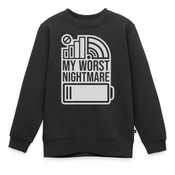 Catastrophe mon pire cauchemar - Sweat Premium enfant bio - noir - Devant - AI Model Kid Female (0cm)