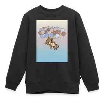 Bébé - Sweat Premium enfant bio - noir - Devant - AI Model Kid Female (0cm)