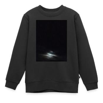 Nuages nocturnes Ciel sombre clair - Sweat Premium enfant bio - noir - Devant - AI Model Kid Female (0cm)