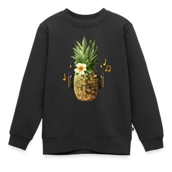 Bestseller Ananas Design - Kinder Premium Organic Sweatshirt - Schwarz - Vorne - AI Model Kid Female (0cm)