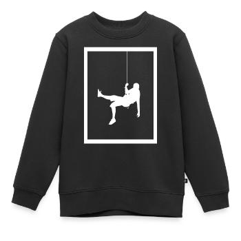 climbing - Kinder Premium Organic Sweatshirt - Schwarz - Vorne - AI Model Kid Female (0cm)