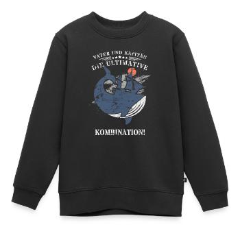 Vater und Kapitän: Die ultimative Kombination! - Kinder Premium Organic Sweatshirt - Schwarz - Vorne - AI Model Kid Female (0cm)