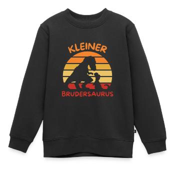 kleiner Brudersaurus Dino kleiner Bruder - Kinder Premium Organic Sweatshirt - Schwarz - Vorne - AI Model Kid Female (0cm)