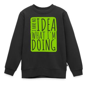 Aucune idée - Sweat Premium enfant bio - noir - Devant - AI Model Kid Female (0cm)