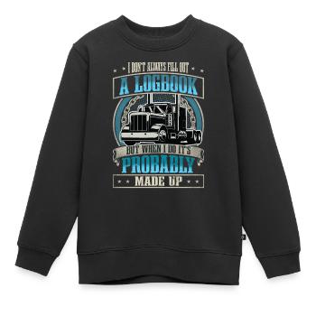 LKW Fahrer - Kinder Premium Organic Sweatshirt - Schwarz - Vorne - AI Model Kid Female (0cm)