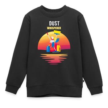 Reinigungskraft Putzfrau - Kinder Premium Organic Sweatshirt - Schwarz - Vorne - AI Model Kid Female (0cm)