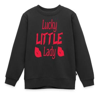 Lucky little Lady - Kinder Premium Organic Sweatshirt - Schwarz - Vorne - AI Model Kid Female (0cm)