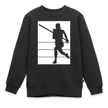 Leichtathletik - Kinder Premium Organic Sweatshirt - Schwarz - Vorne - AI Model Kid Female (0cm)