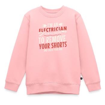 Elektriker Strom Elektrizität Elektrotechnik - Kinder Premium Organic Sweatshirt - Rosa - Vorne - AI Model Kid Female (0cm)