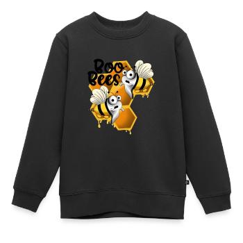 Boo bees mit Wabe - Kinder Premium Organic Sweatshirt - Schwarz - Vorne - AI Model Kid Female (0cm)