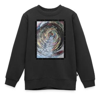 Another dimension colorful road - Kids Premium Organic Sweatshirt - black - Front - AI Model Kid Female (0cm)