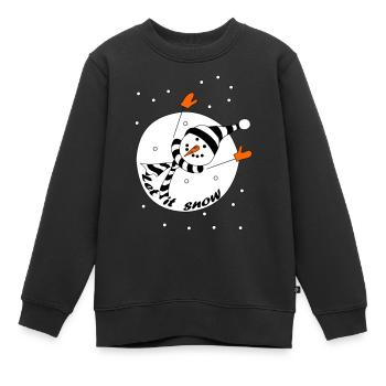 Laissez-le neiger - Sweat Premium enfant bio - noir - Devant - AI Model Kid Female (0cm)