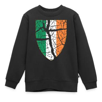 Irland Wappen - Kinder Premium Organic Sweatshirt - Schwarz - Vorne - AI Model Kid Female (0cm)