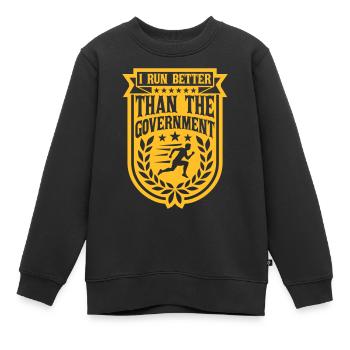 mieux fonctionner que le gouvernement - Sweat Premium enfant bio - noir - Devant - AI Model Kid Female (0cm)