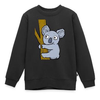 Frecher Koala - Kinder Premium Organic Sweatshirt - Schwarz - Vorne - AI Model Kid Female (0cm)