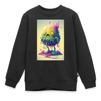 Zombie Frozen - Kinder Premium Organic Sweatshirt - Schwarz - Vorne - AI Model Kid Female (0cm)