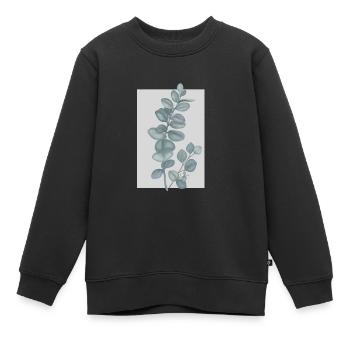 Pflanze - Kinder Premium Organic Sweatshirt - Schwarz - Vorne - AI Model Kid Female (0cm)