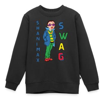 Swag Collections - Kinder Premium Organic Sweatshirt - Schwarz - Vorne - AI Model Kid Female (0cm)