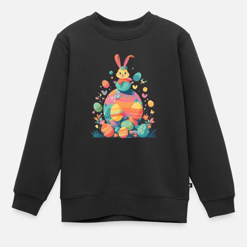 Lapin de Pâques - Sweat Premium enfant bio - noir