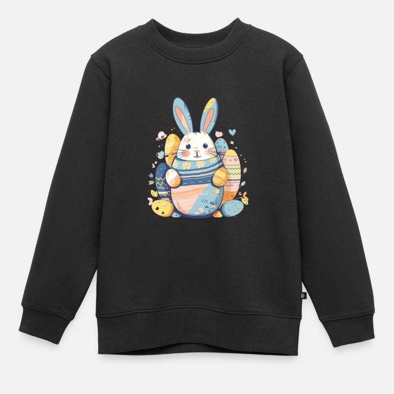 Lapin de Pâques - Sweat Premium enfant bio - noir