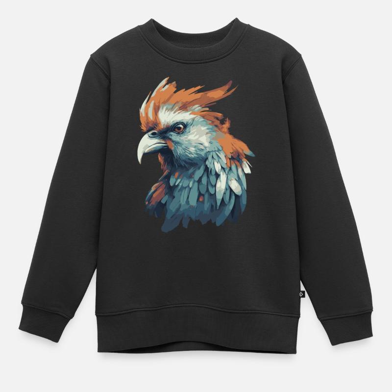 Bird - Kinder Premium Organic Sweatshirt - Schwarz