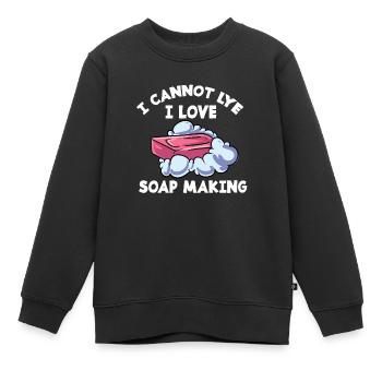 Seife Hygiene Waschen Seifenherstellung Putzen - Kinder Premium Organic Sweatshirt - Schwarz - Vorne - AI Model Kid Female (0cm)