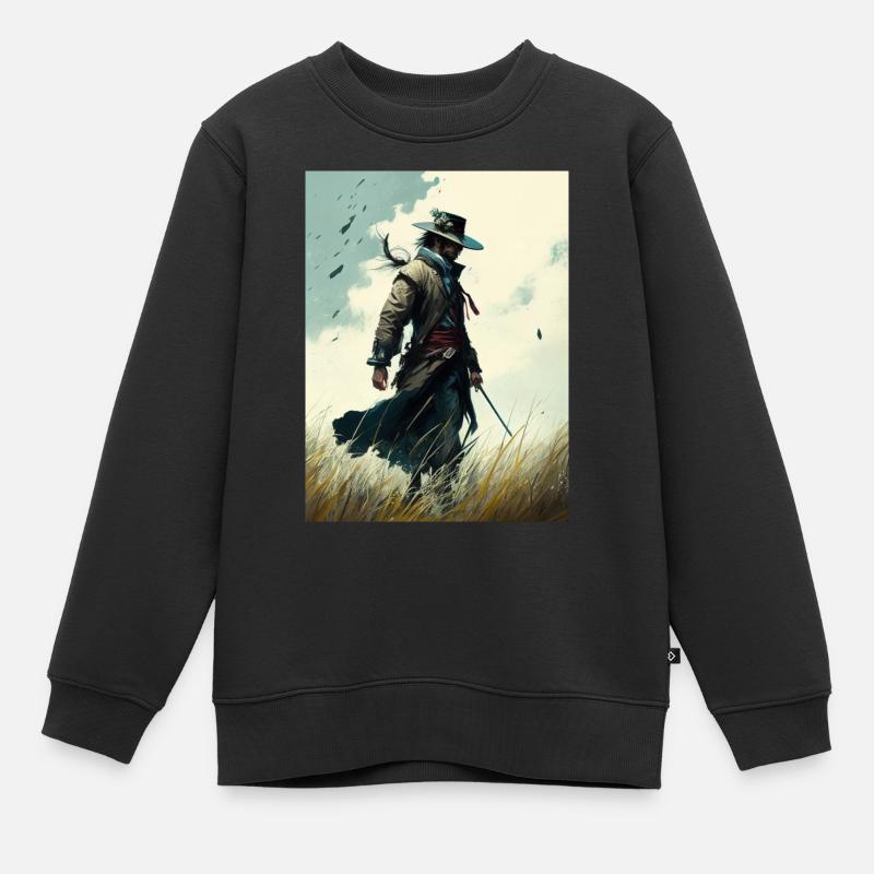 Samourai I - Sweat Premium enfant bio - noir