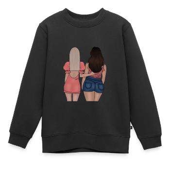 Meilleur ami - Sweat Premium enfant bio - noir - Devant - AI Model Kid Female (0cm)